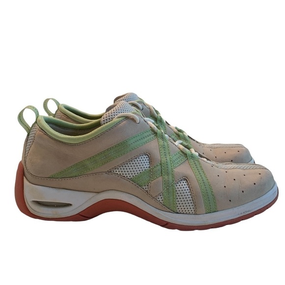 Cole Haan Nike Air D16126 Nubuck Tan & Lime Green Sneakers  Vintage Size… - Picture 2 of 11